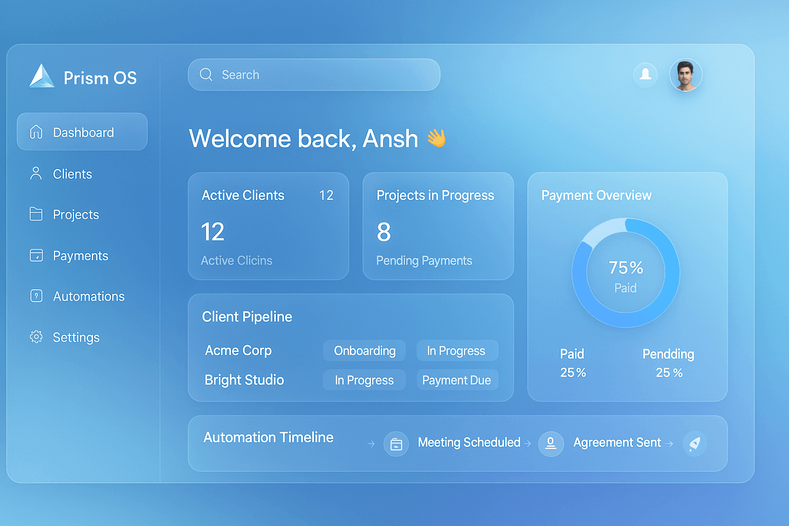 Prism OS Dashboard